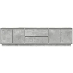 vidaXL, TV Möbel, Szafka RTV z oświetleniem LED Beton Szary 193,5x41x50 cm (41 x 193.50 x 50 cm)