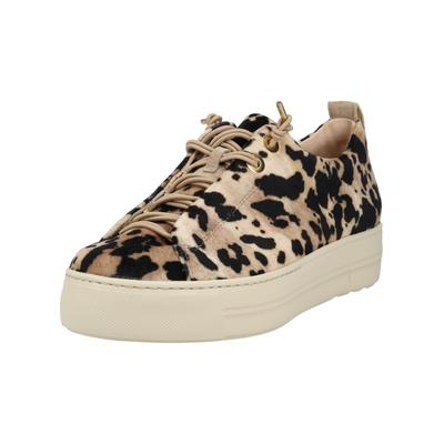 Plateausneaker PAUL GREEN "Paul Green Sneaker Textil", Damen, Gr. 40, beige (leopard), Textil, Schuhe Plateausneaker