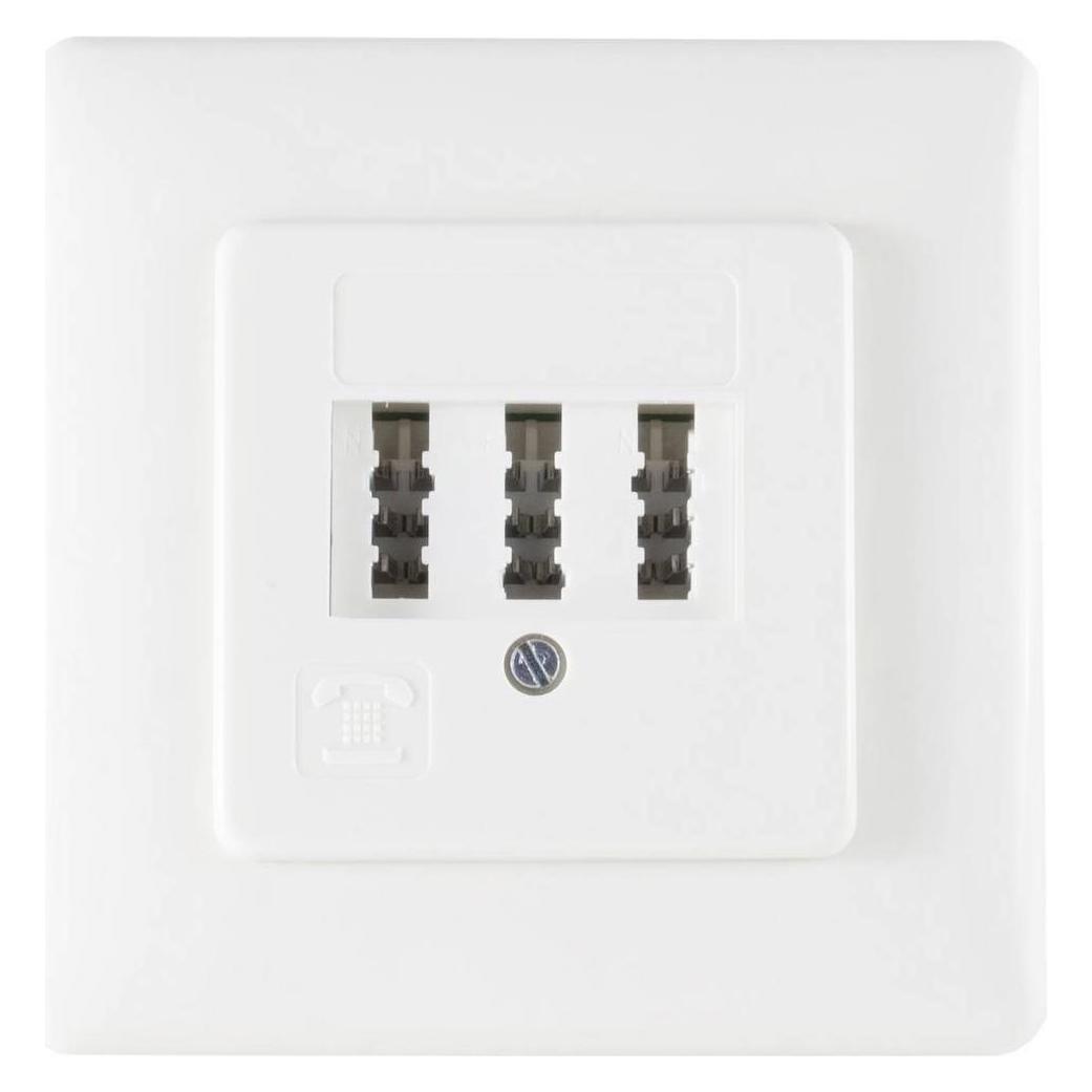 Shiverpeaks Dosen TAE 3x6 NFN Unterputz perlweis * basic* (BS74041W)