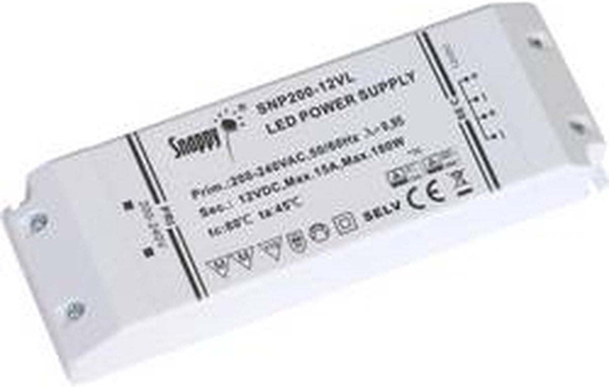 Dehner Elektronik LED-transformator 12V 200W 15A LED-driver Constante spanning