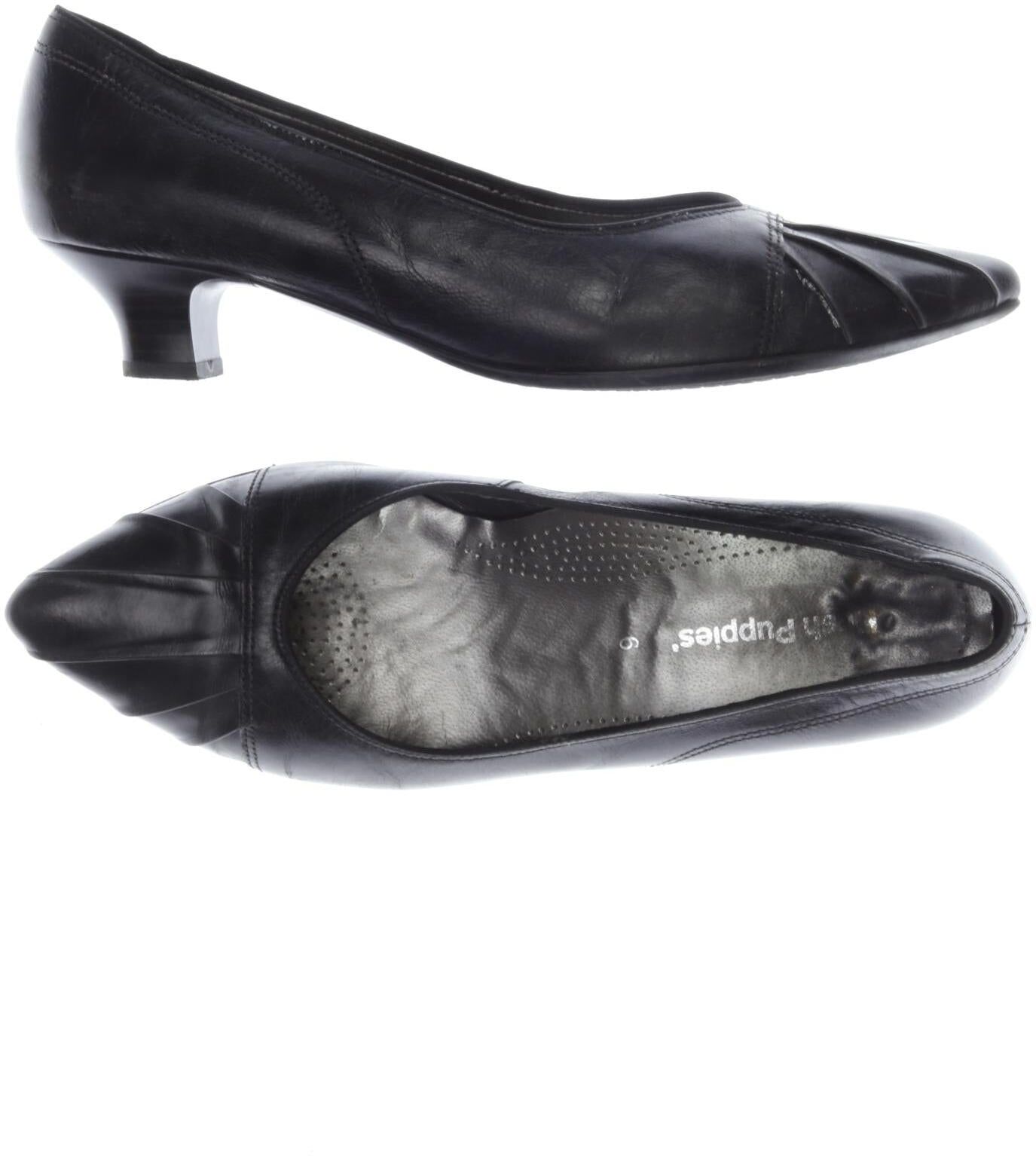 Hush Puppies Damen Pumps, Schwarz, Gr. EU 37 (US 6), Leder - Second Hand