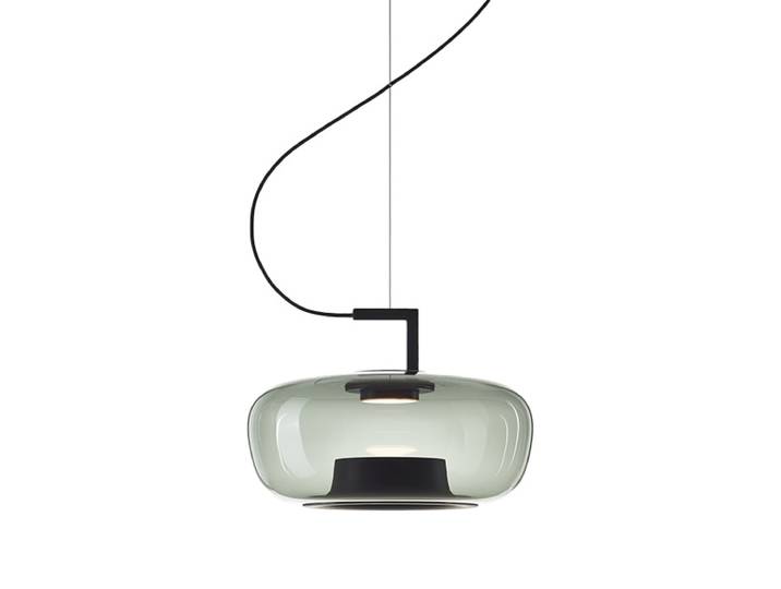 BROKIS lampe à suspension DOUBLE SHORT PENDANT (sans variateur - verre et métal)