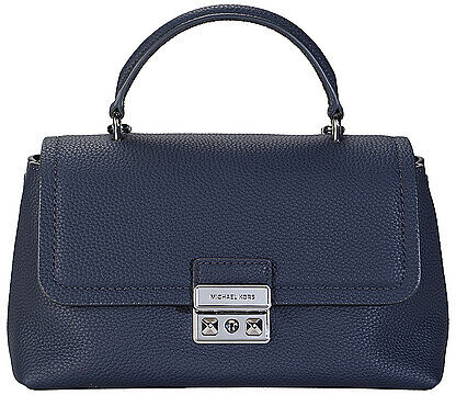 MICHAEL KORS Tasche - Henkeltasche TRIBECA MEDIUM SIGNATURE LOGO dunkelblau EG