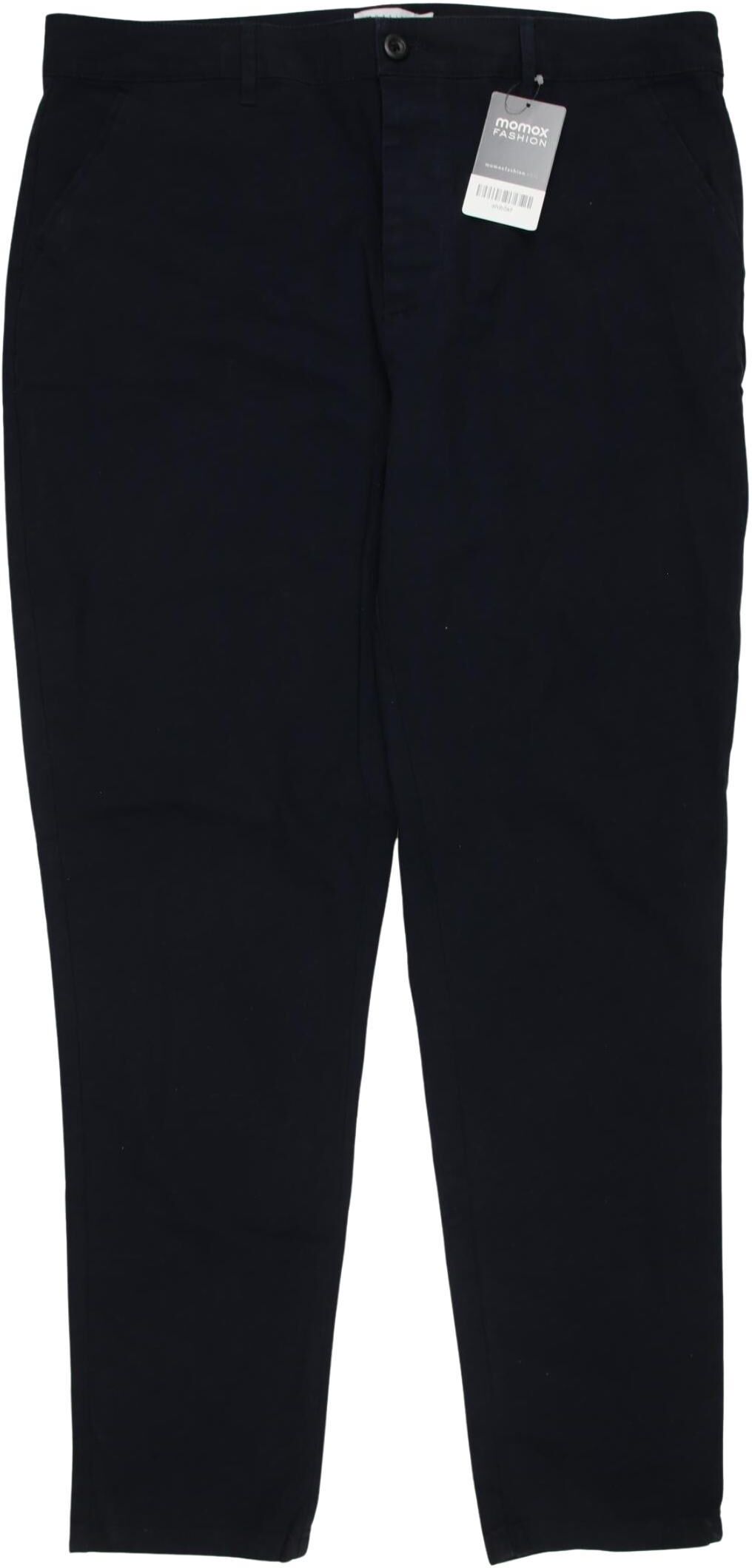 asos Damen Stoffhose, Marineblau, Gr. W36, Baumwolle / Synthetik - Second Hand