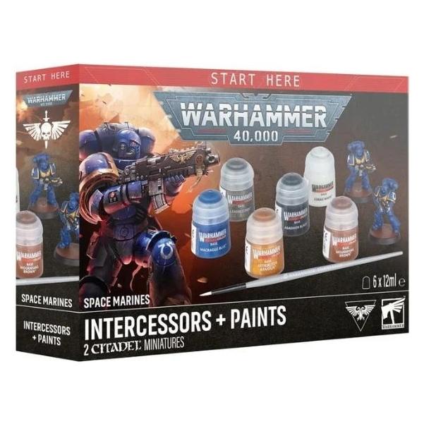 Games Workshop Warhammer 40.000: Space Marines - Intercessors + Paints (Kunststoff) (54170101002)