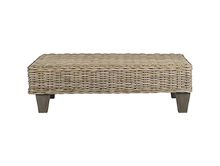 Safavieh Sitzbank, Rattan, weißgewaschen Natur, 100 x 68 x 30.48 cm