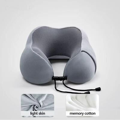 Inspired Finds U Shaped Memory Foam Travel Neck Pillow Soft Cervical Support Airplane Pillow gray
