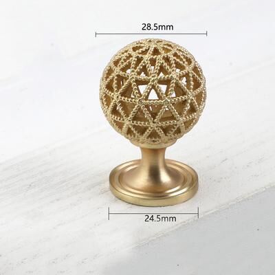 The Handy Homestead Polished Ball Cabinet Knob Zinc Alloy Round Drawer Pull gold Bird Nest