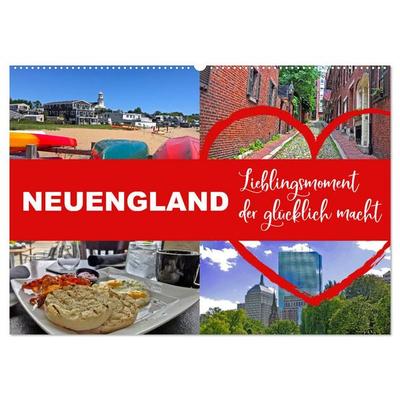 Neuengland USA Kalender 2026 (Wandkalender 2026 DIN A2 quer), CALVENDO Monatskalender