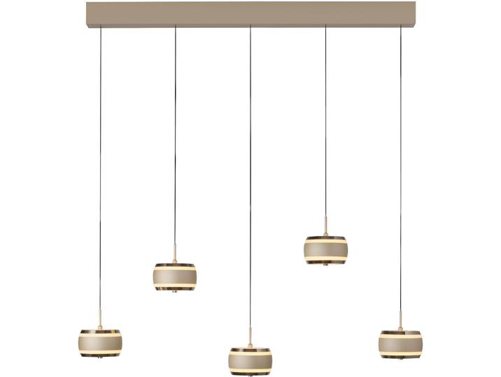 Pendellampe Pure Falling Rings Aluminium/Acryl bronze matt/schwarz-chrom 5x 8W LED - Farbe: bronze matt/ schwarz-chrom - LED- LED Energiesparlampe