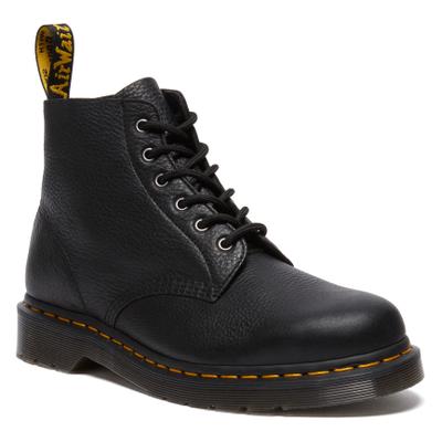 Schnürboots DR. MARTENS "101", Damen, Gr. 40, Leder Textil, schwarz, Schuhe Schnürboots, Stiefel, Boots mit Blockabsatz