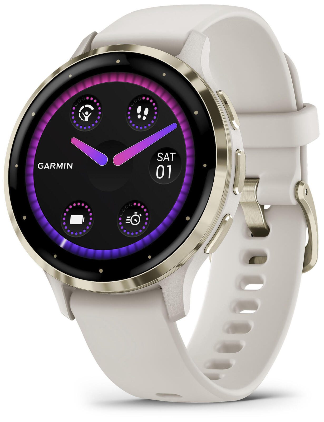 GARMIN Venu 3S Smartwatch elfenbein, softgold 010-02785-04
