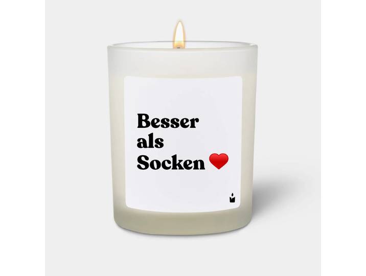 Duftkerze Woody Besser als Socken