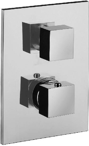 Paffoni Level - Thermostatische Unterputz-Duscharmatur für 3 Verbrauchsgeräte, Einbaukörper, Chrom LEQ519CR