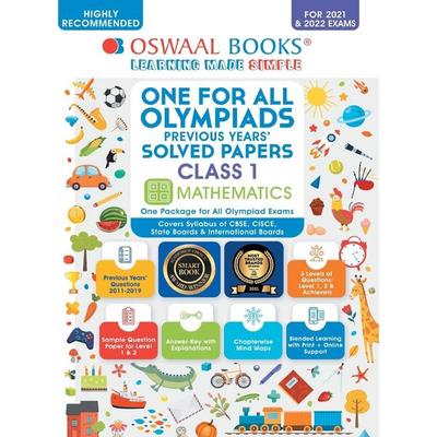 Oswaal One for All Olympiad Previous Years Solved Papers, Class-1 Mathematics Book (For 2021-22 Exam), Taschenbuch von Oswaal Editorial Board, Oswaal