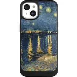 Nivocase Hülle für Apple iPhone 13 Handyhülle NIVOcore Case Schwarz Kunst Malerei (Apple iPhone 13), Smartphone Hülle, Schwarz