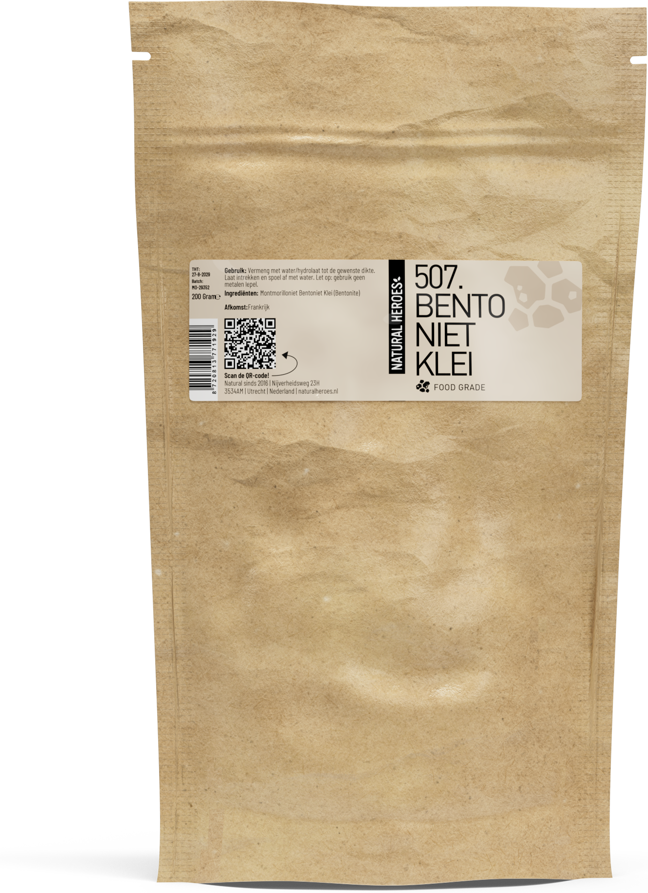 Natural Heroes Bentoniet Klei (Food Grade) - 200 gram