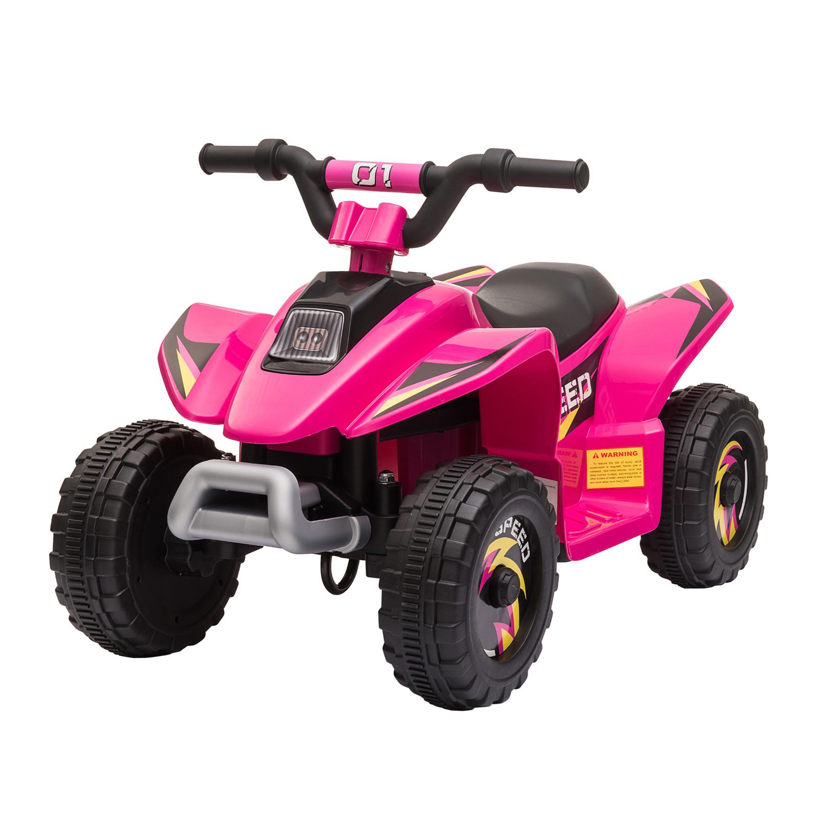 HOMCOM Elektrische kinderquad 6V voor kinderen van 1,5-3 jaar, tot 20 kg, roze