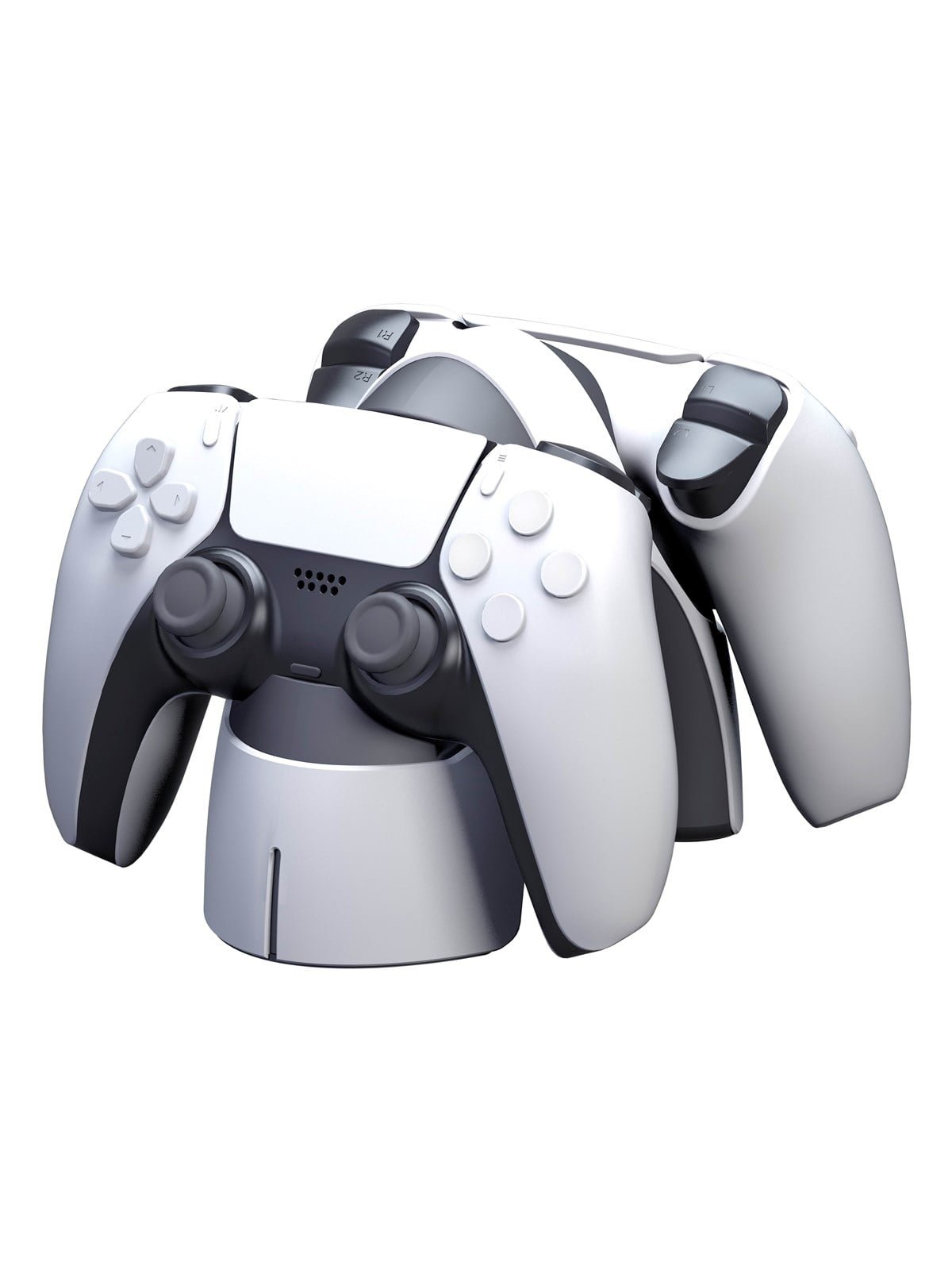 KMD PS5 Dualsense Charging Station - White - Wireless Zubehör für Spielkonsole - Sony PlayStation 5