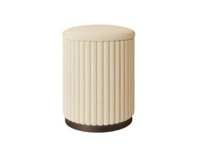 Zymjzbetic Schminkhocker Moderner runder Make-up-Hocker, Schlafzimmer-Aufbewahrung, Schminktisch, Stuhl, niedriger Waschtisch(Color 5)