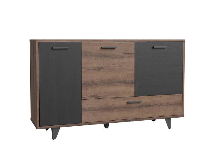 Enfilade 155 x 93 x 42cm Marron/Noir