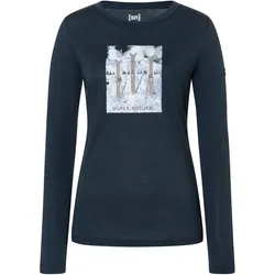 Super Natural, Damen, Funktionsshirt, Triple Ski (S), Blau