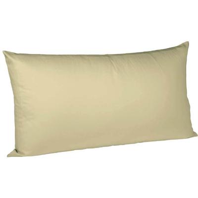 Kissenbezug FLEURESSE "Colours Mako Satin, 100% Baumwolle, mit Reißverschluss", beige, B:40cm L:80cm, Mako-Satin, Mako-Satin, Kissenbezüge, Kissenbezug, Mako Satin, glänzend, glatt, Premium Qualität