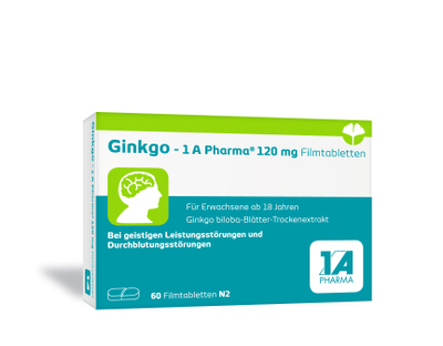 1 A Pharma GmbH GINKGO-1A Pharma 120 mg Filmtabletten 60 st 13856926