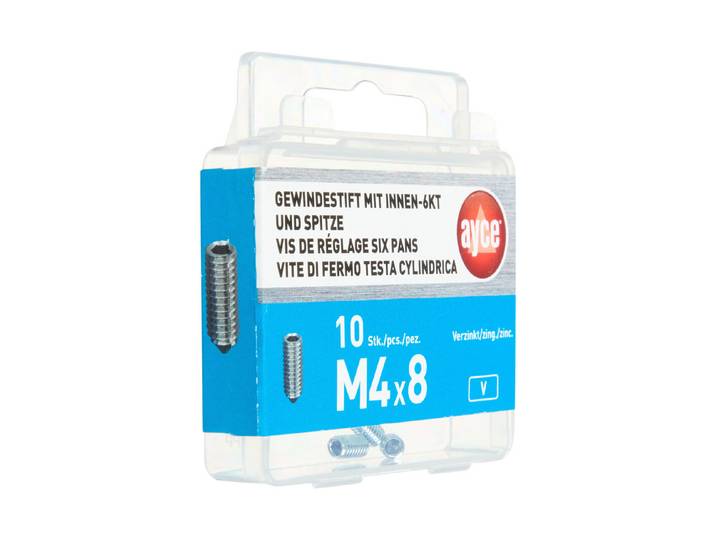 Ayce Innensechskant-Gewindestift für Türdrücker Verzinkt