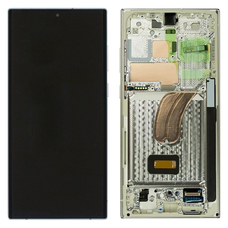 Samsung Galaxy S23 Ultra Original Display Assembled Frame - Cream (Display, Samsung Galaxy S23 Ultra) (SAM-003)