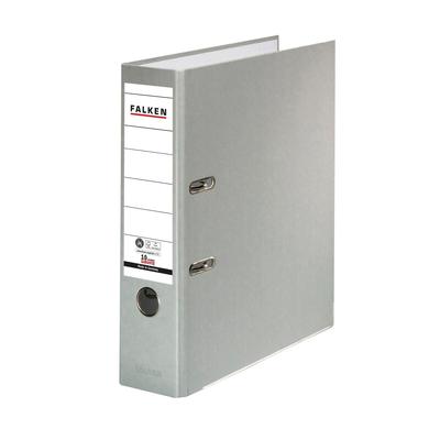 Falken 11285228 Recycolor-Farb-Ordner A4, Rücken 80mm, mit geklebtem Rückenschild - Grau