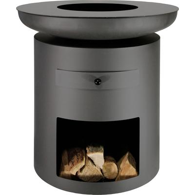 Holzkohlegrill BUSCHBECK "Sioux", schwarz, H:88cm Ø:80cm, Grills, ØxH: 80x88cm, eine wandelbare Feuerstelle, aus robustem Material