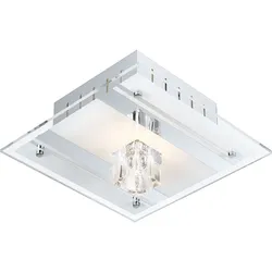 Deckenleuchte Deko Metall lackiert Spiegel Glas satiniert  Diamantis 40100
