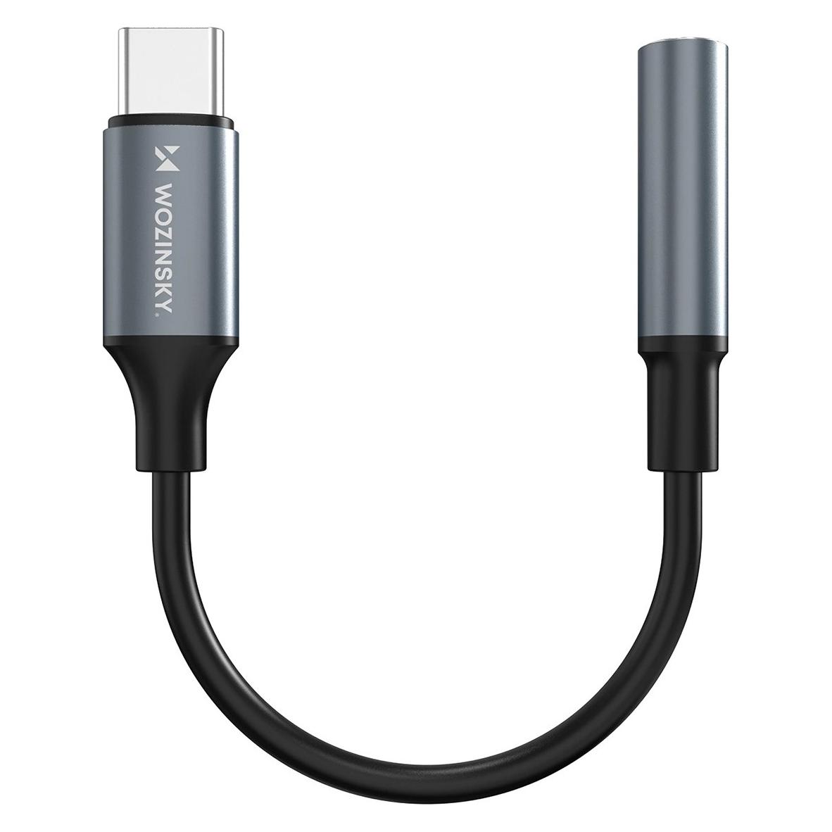 Wozinsky WACM-01 USB-C Adapter - 3,5mm Mini Jack - Schwarz (5907769378928)