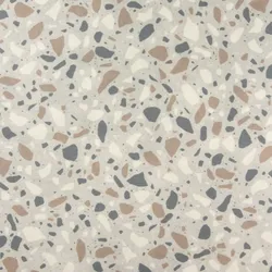 CV-Bodenbelag EVEON | Terrazzo | 2,00m x 1,00m | PVC Boden mit Textilrücken | Meterware