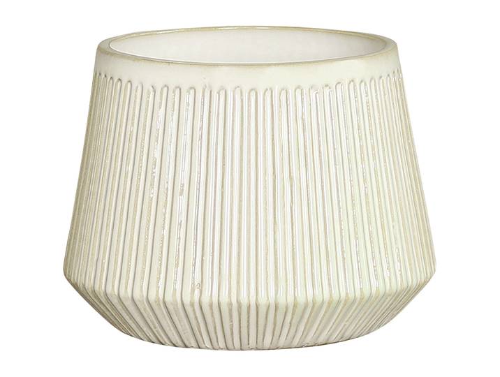 Übertopf Rena H11xD14cm weiss - Material: Keramik - Übertopf