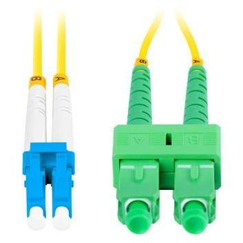 Lanberg Patchcord światłowodowy SM LC/UPC-SC/APC DUPLEX LSZH G657A1 żółty (2 m) (FO-LUSA-SD11-0020-YE)