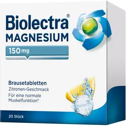 Biolectra Magnesium 150 mg Zitrone Brausetablette vegan 20 St