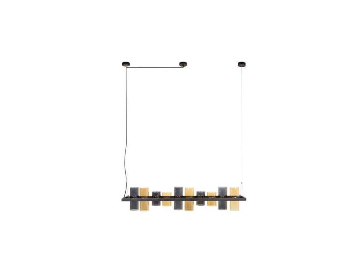 Kawola Hängelampe Mallawi Schwarz Glas, G9, 130x150x20 cm, Lampen & Leuchten, Innenbeleuchtung, Hängelampen, Pendelleuchte