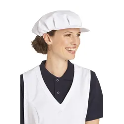 Leiber Unisex Schirmmütze 02/829 mit Gummizug für Industriewäsche weiss