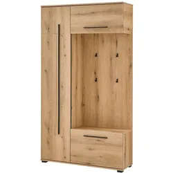 KOMPAKTGARDEROBE Evoke Eiche 111 x 200 cm, Garderobe mit Soft-Close