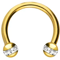 Chirurgenstahl Hufeisenring EPOXY-RING-KUGELN