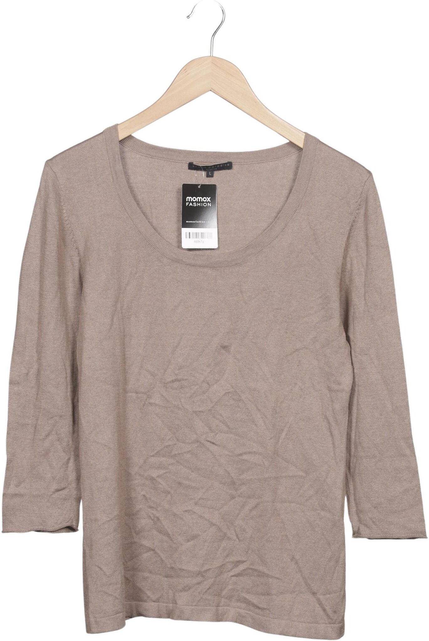 eve in paradise Damen Pullover, Beige, Gr. L, Baumwolle / Seide - Second Hand