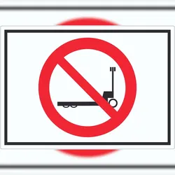 HB-Druck Aufkleber Hubwagen verboten Symbol A5 (148x210mm)