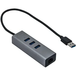 I-TEC USB-A Metal Hub 3 Port mit Giga Ethernet Adapter