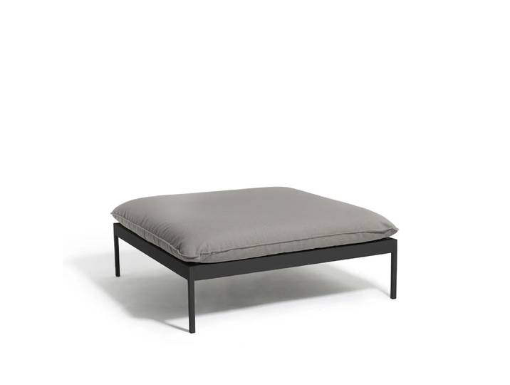 Skargaarden Bönan Fußhocker Fiord 551 beige, Aluminiumrahmen dunkelgrau