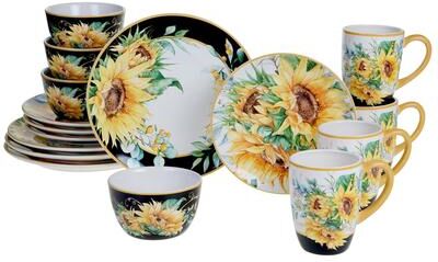 Certified International Sunflower Fields 16-piece Dinnerware Set (Service for 4)