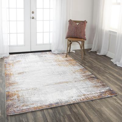 NAVATEXTURA Opal Ivory and White Multi-colored Abstract Rug
