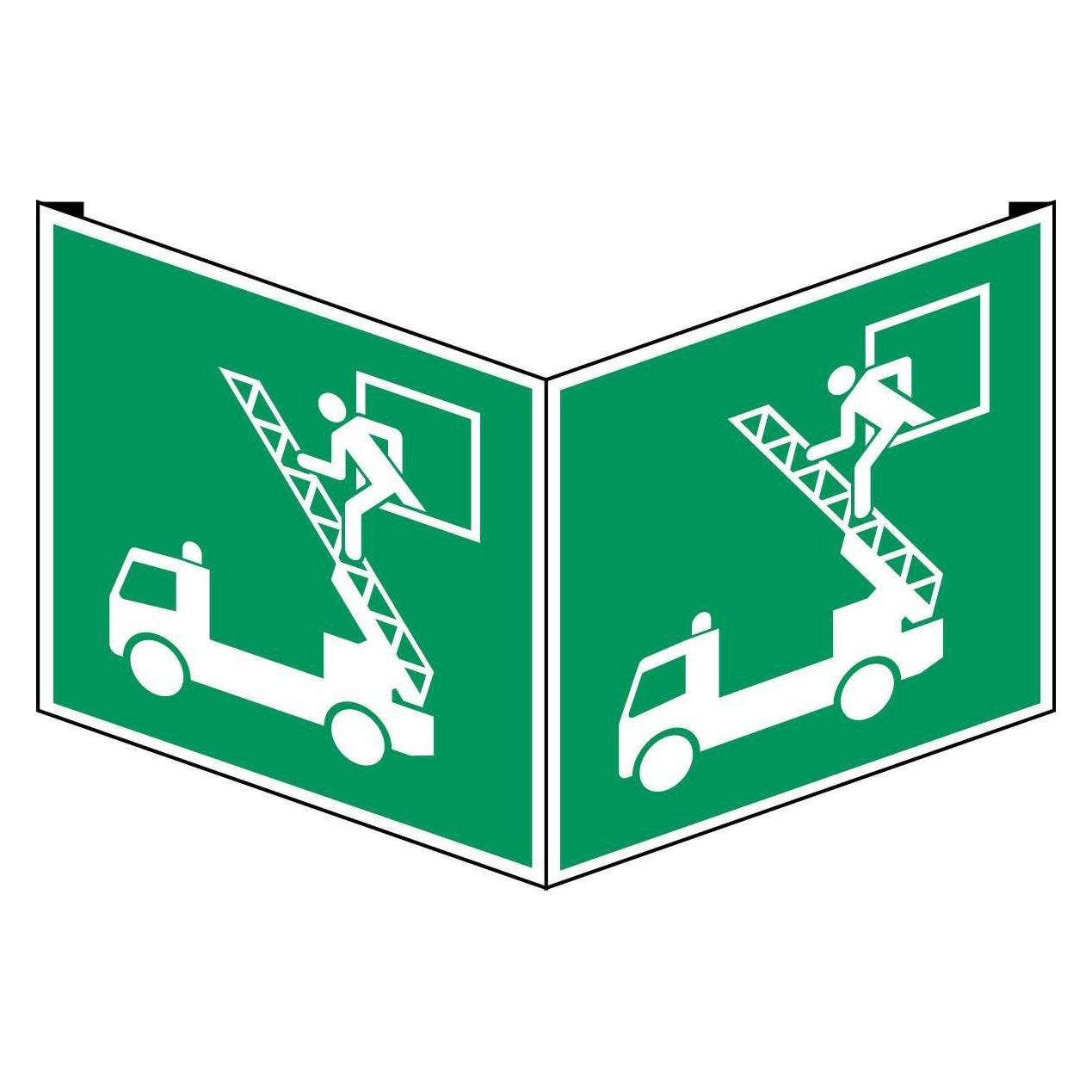 Brady ISO 7010 PIC E017 B-455 ISO Sicherheitskennzeichnung - Notausstieg Polyvinylchlorid (PVC) (PIC E017-318X318-VPVC-CRD/1)