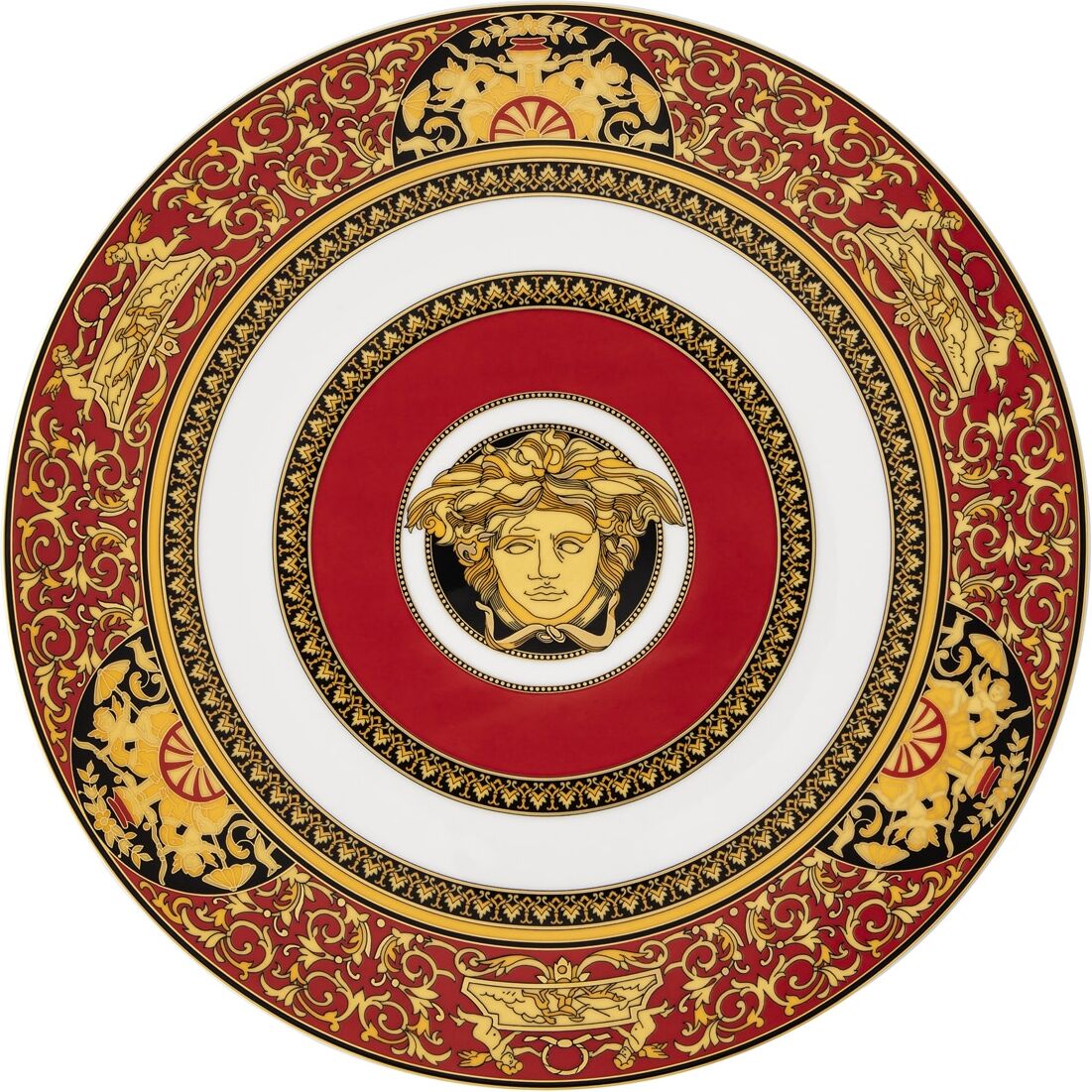 Versace Plato de presentación Medusa . Rojo